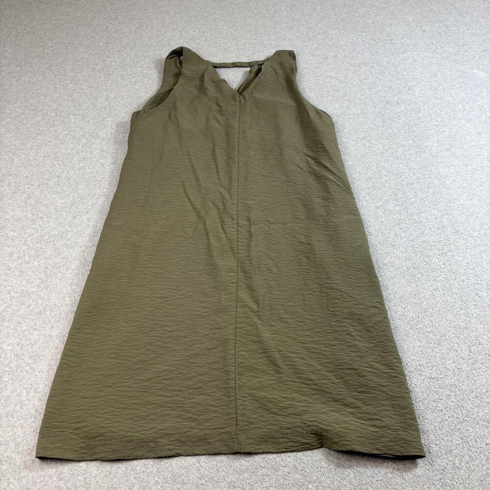 Banana Republic Dress Womens XL Green Sleeveless Midi Shift Rayon Comfortable
